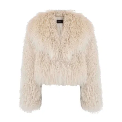 Ow Collection Women's Brown Thea Fur Jacket In Neutral