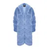 Ow Collection Women's Copenhagen Faux Fur Coat - Blue In Blue