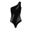 Ow Collection Curve Bodysuit In Black