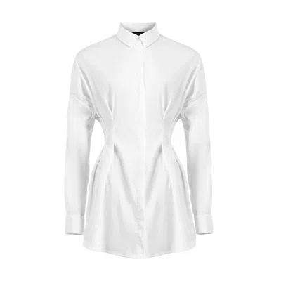 OW COLLECTION WOMEN'S ELLA LONG SLEEVE SHIRT DRESS - WHITE