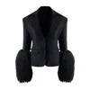 Ow Collection Women's Frances Wool Black Blazer In Black