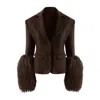 Ow Collection Women's Frances Wool Brown Blazer In Brown