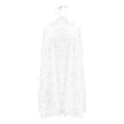 Ow Collection Women's Frankie Fringe White Mini Dress