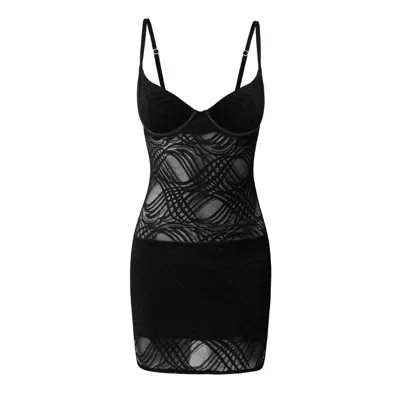 Ow Collection Women's Kayla Lace Mini Dress - Black