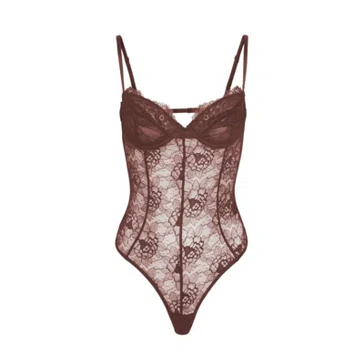 Ow Collection Women's Layce Lace Bodysuit - Brown