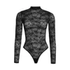 Ow Collection Women's Lydia Lace Black Bodysuit In Black
