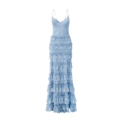OW COLLECTION WOMEN'S MARINA LACE MAXI DRESS - BABY BLUE