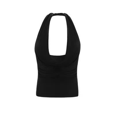 Ow Collection Women's Merle Draped Top - Black
