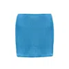 OW COLLECTION WOMEN'S MESHA BLUE RHINESTONE MINI SKIRT