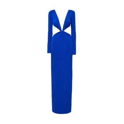 Ow Collection Midnight Maxi Dress In Blue