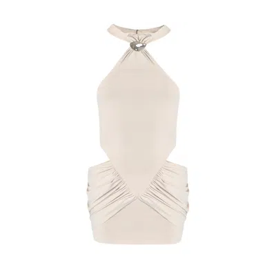 Ow Collection Women's Neutrals Dione Mini Dress In White