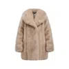 Ow Collection Women's Neutrals Hampton Faux Fur Jacket In Brown