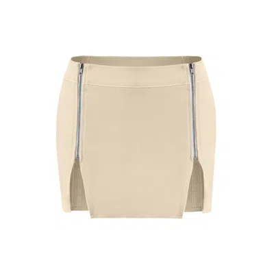OW COLLECTION WOMEN'S NEUTRALS MARLEY MINI SKIRT - SAND