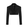 Ow Collection Women's Nova Black Crop Wool Blazer In Black