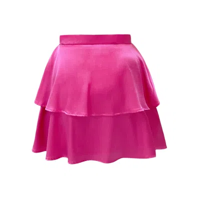 Ow Collection Women's Pink / Purple Eloise Mini Skirt - Hot Pink In Pink/purple