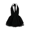Ow Collection Women's Rosie Open Back Mini Dress - Black In Black