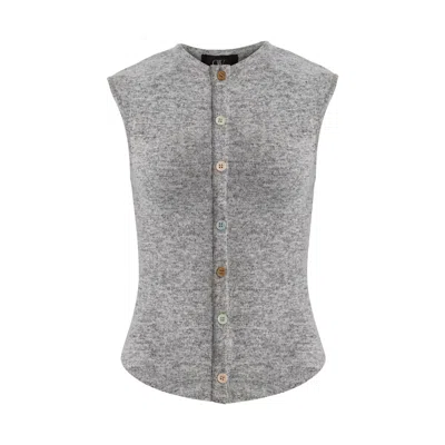 Ow Collection Women's Rue Grey Sleeveless Knit Vest In Gray