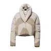 Ow Collection Swirl Puffer Jacket In Gray
