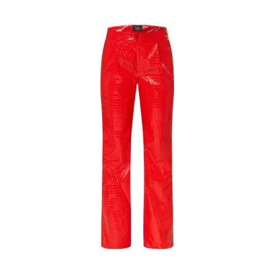 Ow Collection Women's Valencia Croc Pants - Red