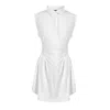 Ow Collection Women's White Ella Sleeveless Shirt Dress In White