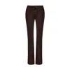 Ow Collection Women's Zelda Brown Faux Suede Pants In Brown
