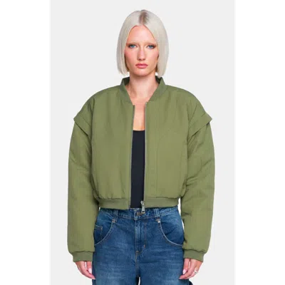 Ow Collection Yokon Crop Bomber Jacket