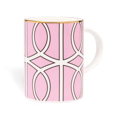 O.w. London Black / Gold / Pink Loop Pink White Mug