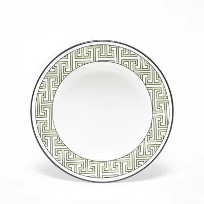 O.w. London Maze Apple Green & White Tea Plate Outer Design