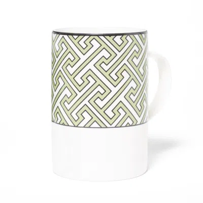 O.w. London Maze Maxi Apple Green & White Mug