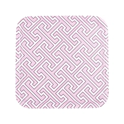O.w. London Pink / Purple Maze Pink White Square Tray