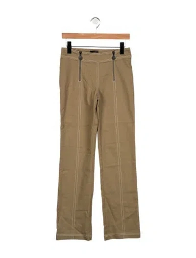 Pre-owned Ow Mid-rise Straight Leg Jeans In Neutrals