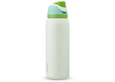 Pre-owned Owala Spearmint Freesip 40oz Water Bottle In White