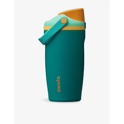 Owala Womens  Freesip® Sway Stainless Steel Water Bottle 18oz In Teal Splishy Splashy