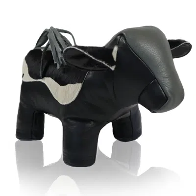 Owen Barry Black / White Cowhide Cow Doorstop Multi Black
