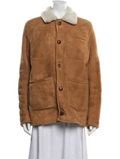 Pre-owned Owen Barry Shearling Jacket In Brown