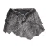 Owen Barry Women's Black / Grey Sheepskin Shrug Black Briza Toscana - Ailsa Wrap