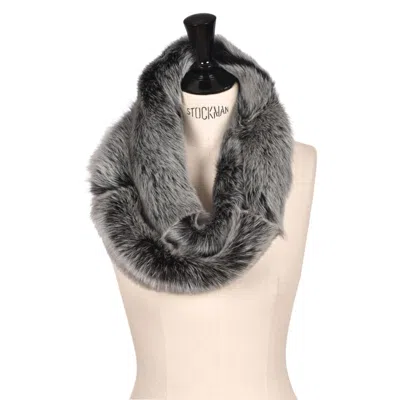 Owen Barry Women's Black Toscana Sheepskin Ebony Briza Infinity Scarf