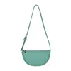 Owen Barry Women's Blue Leather Shoulder Bag Aqua Dominic In Blue