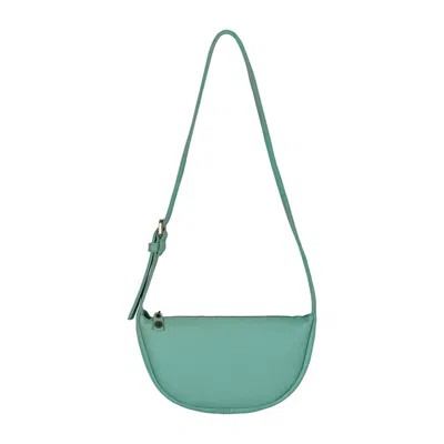 Owen Barry Women's Blue Leather Shoulder Bag Aqua Dominic