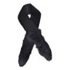 Owen Barry Women's Blue Sheepskin Toscana Panelled Scarf  Navy Scarf Angel In Blue
