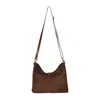 Owen Barry Women's Brown Suede Crossbody Bag Chocolate Marizion In Brown