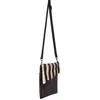 Owen Barry Women's Brown / White Cowhide And Leather Crossbody Bag Jail On Brown Leather - Stevie