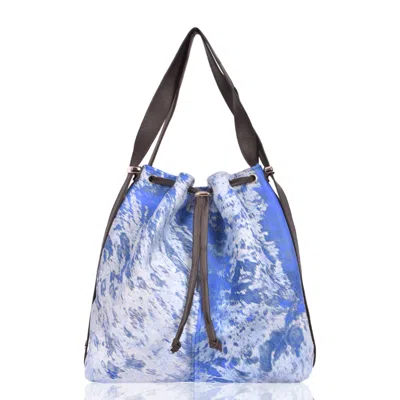 Owen Barry Women's Cowhide Backpack And Shoulder Bag Royal Acido Union Blue Mathilde