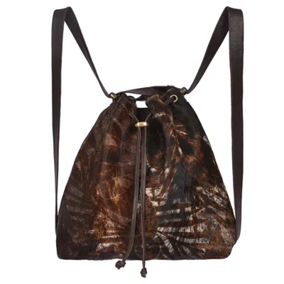 Owen Barry Women's Cowhide Leather Rucksack / Shoulder Bag Tropical Brown - Mathilde