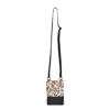 Owen Barry Women's Cowhide Phone Crossbody Bag Boot Fleck/black - Flora Mini In Black