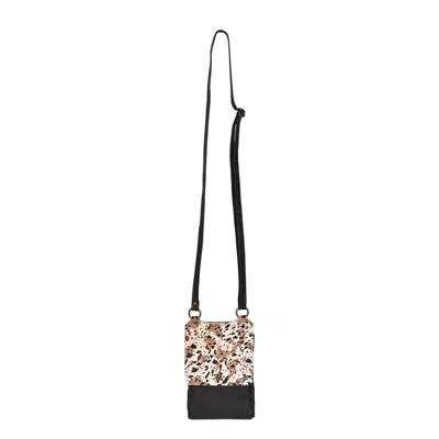 Owen Barry Women's Cowhide Phone Crossbody Bag Boot Fleck/black - Flora Mini