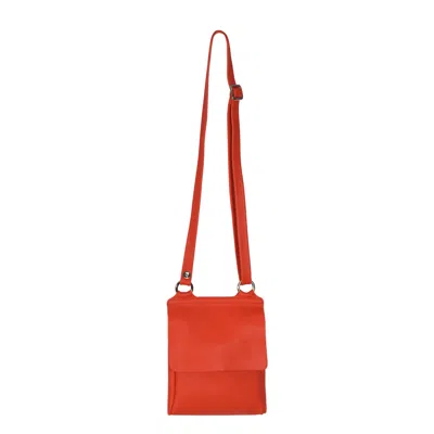 Owen Barry Women's Leather Crossbody Bag Paprika Red Flora