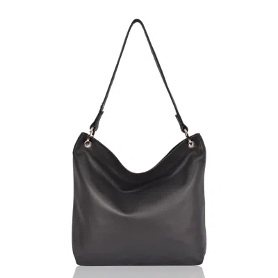 Owen Barry Women's Leather Shoulder Bucket Bag Black Hesta