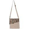 Owen Barry Women's Neutrals / Brown Cowhide Crossbody Bag Montana Canvas Leather Stevie