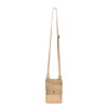 Owen Barry Women's Neutrals Cowhide Crossbody Phone Bag Cappa/biscotti Beige - Flora Mini In Sand